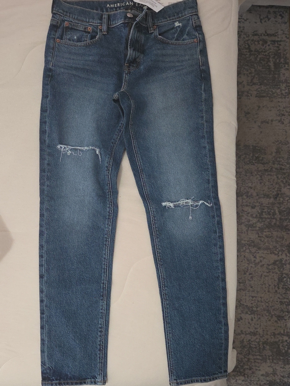 American Eagle Outfitters Women’s Skinny Distressed Jeans - Blue